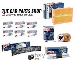 6 Spark Plugs & Full Bosch Filter Service Kit To Fit Bmw 330ci 3.0 E46