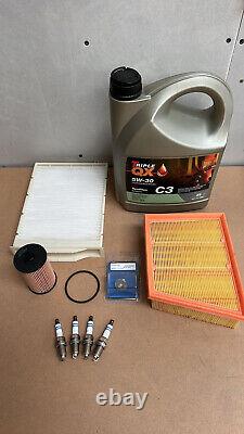 BOSCH SERVICE KIT FOR VW UP 1.0 Air Oil Cabin Filter & Spark Plugs Oil 2011-19