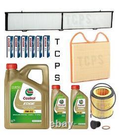 FOR BMW 335i 3.0 E92 FULL SERVICE KIT 7L CASTROL OIL & ALL FILTERS & SPARK PLUGS