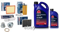 FOR BMW 3 SERIES 320d SPORT F30 11-16 FULL BOSCH SERVICE KIT OIL & FILTERS NEW