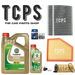 FOR BMW 520i 2.0 G30 2016+ COMPLETE FILTER SERVICE KIT WITH 6L CASTROL & PLUGS