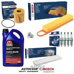 For Mini Hatch Cooper 1.6l Mk3 R60 2010 Onwards Bosch Filter Service Kit & Plugs