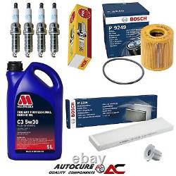 For Mini Hatch Cooper S Mk2 R56 Petrol Full Bosch Service Kit 5l & 4 Ngk Plugs