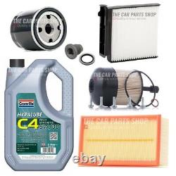 For Nissan Nv200 1.5 DCI Mk1 Full Service Kit 5l C4 5w30 Oil & All Filters Plug