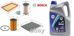 For Seat Leon 1.6 2013 -2015 Tdi Bosch Service Kit And 5l Oil With Sump Plug