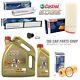 Full Bosch Service Kit With 6l Castrol 5w30 Ll-04 For Bmw 320d E90 M47d20o2