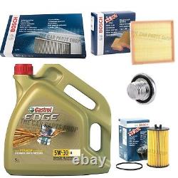 Full Bosch Service Kit With Castrol Edge 4l To Fit Vauxhall Corsa D 1.2 10-15