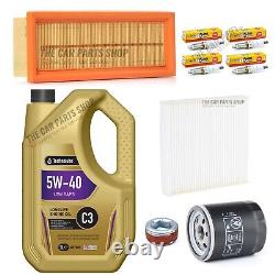 Full Service Kit For Fiat 500 S 1.2 2007-2019 5l Oil + All Filters + Ngk Plugs