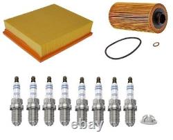 Service Kit For BMW X5 E53 4.4i 286bhp 4.6iS V8 Bosch Air Oil Filter Spark Plugs